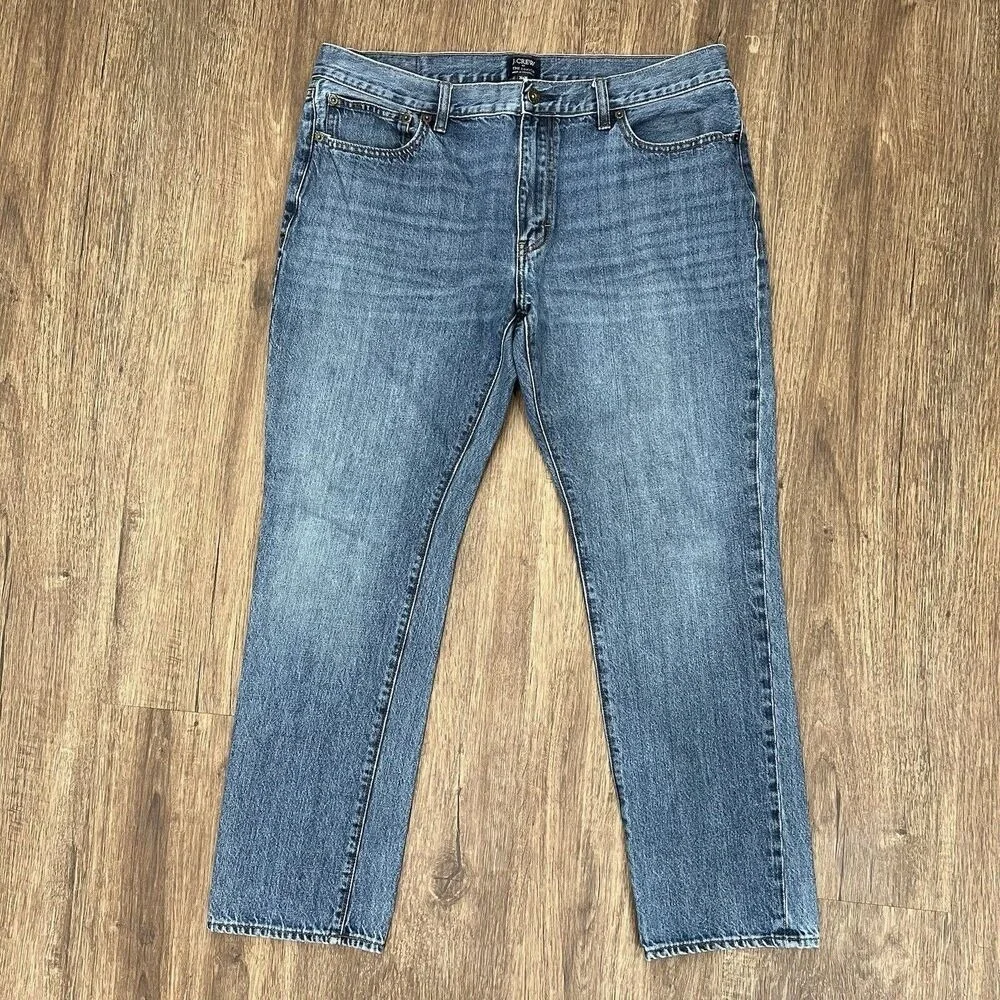 J.CREW Size 36x28 Jeans Driggs‎ Slim Fit 100% Cotton Denim Blue C9885 Straight